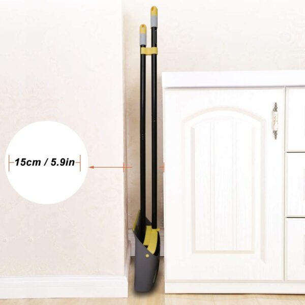 Broom and Dustpan Set for Home/Dustpan and Broom Combo Set,Standing Dustpan Dust Pan - Image 3