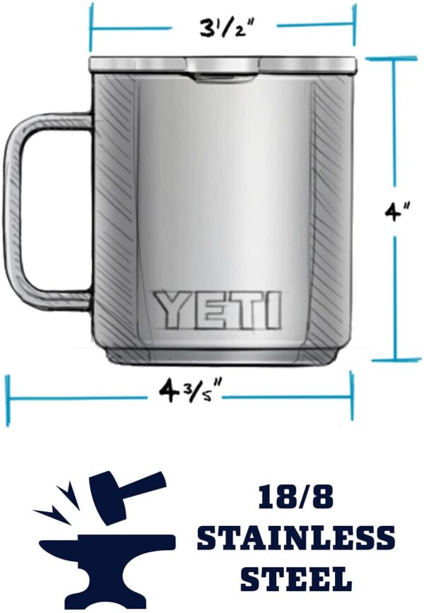 YETI Rambler 10 oz Stackable Mug, Stainless Steel, Vacuum Insulated with MagSlider Lid, Sandstone Pink - Image 3