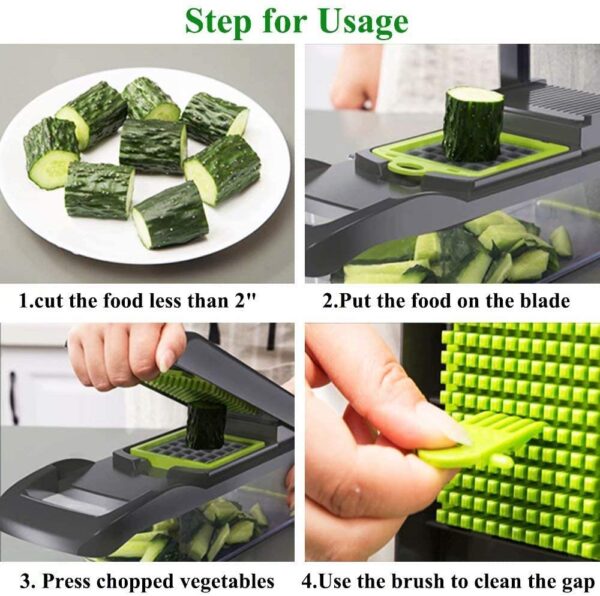 Slicer - Newest Design Vegetable Chopper, 11 in 1  Slicer Adjustable Vegetable Cutter - Image 5