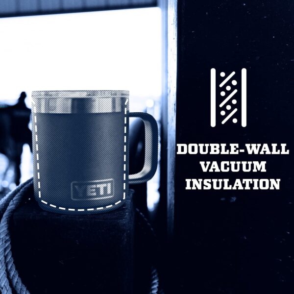 YETI Rambler 10 oz Stackable Mug, Stainless Steel, Vacuum Insulated with MagSlider Lid, Sandstone Pink - Image 6