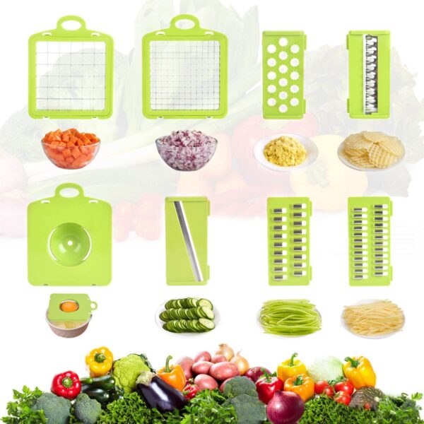 Slicer - Newest Design Vegetable Chopper, 11 in 1  Slicer Adjustable Vegetable Cutter - Image 2