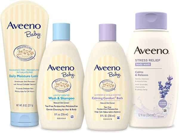 Aveeno Baby Mommy & Me Daily Bathtime Gift Set Including Baby Wash & Shampoo - Image 2