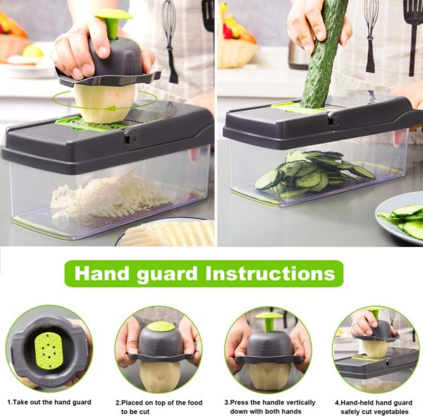 Slicer - Newest Design Vegetable Chopper, 11 in 1  Slicer Adjustable Vegetable Cutter - Image 3
