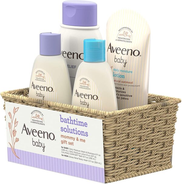 Aveeno Baby Mommy & Me Daily Bathtime Gift Set Including Baby Wash & Shampoo - Image 3